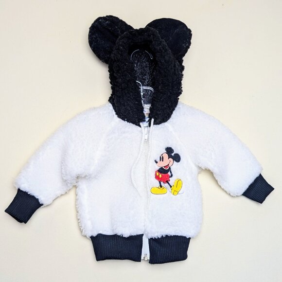 Vintage Mickey & Friends Mouse Ears Sherpa Hoodie Obion 80s Jacket 18 Months